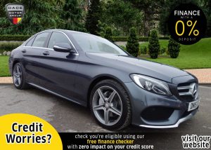Used 2015 GREY MERCEDES-BENZ C-CLASS Saloon 1.6 C200 BLUETEC AMG LINE 4d 136 BHP (reg. 2015-05-14) for sale in Stockport