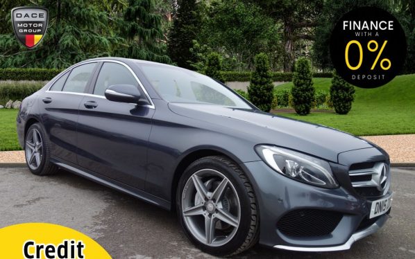 Used 2015 GREY MERCEDES-BENZ C-CLASS Saloon 1.6 C200 BLUETEC AMG LINE 4d 136 BHP (reg. 2015-05-14) for sale in Stockport