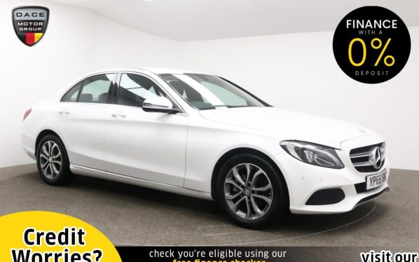 Used 2015 WHITE MERCEDES-BENZ C-CLASS Saloon 2.0 C200 SPORT 4d 184 BHP (reg. 2015-12-22) for sale in Manchester