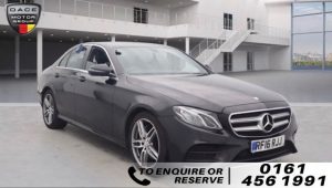 Used 2016 BLACK MERCEDES-BENZ E-CLASS Saloon 2.0 E 220 D AMG LINE 4d AUTO 192 BHP (reg. 2016-06-30) for sale in Wilmslow