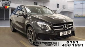 Used 2016 BLACK MERCEDES-BENZ GLA-CLASS Estate 2.1 GLA 220 D 4MATIC AMG LINE PREMIUM PLUS 5d AUTO 174 BHP (reg. 2016-03-24) for sale in Wilmslow