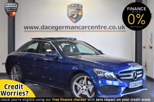 Used 2016 BLUE MERCEDES-BENZ C-CLASS Saloon 2.0 C200 AMG LINE PREMIUM PLUS 4DR AUTO 184 BHP (reg. 2016-10-08) for sale in Altrincham