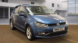 Used 2016 BLUE VOLKSWAGEN POLO Hatchback 1.0 SEL TSI DSG 5DR AUTO 109 BHP (reg. 2016-11-17) for sale in Altrincham