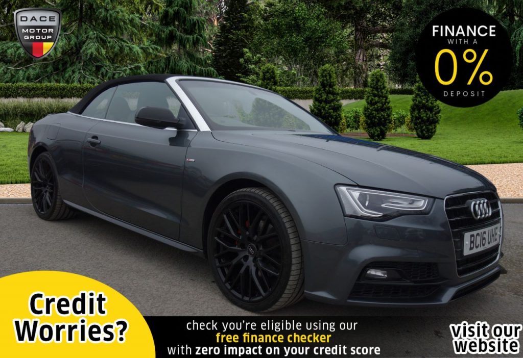 Used 2016 GREY AUDI A5 CABRIOLET Convertible 2.0 TDI S LINE SPECIAL EDITION PLUS 2d 175 BHP (reg. 2016-07-29) for sale in Stockport