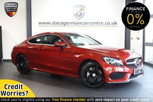 Used 2016 RED MERCEDES-BENZ C-CLASS Coupe 2.0 C 200 AMG LINE 2DR 181 BHP (reg. 2016-01-28) for sale in Altrincham