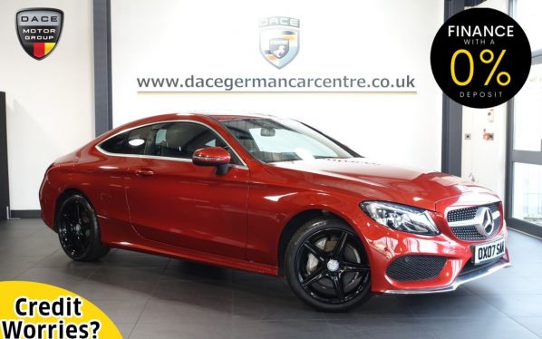 Used 2016 RED MERCEDES-BENZ C-CLASS Coupe 2.0 C 200 AMG LINE 2DR 181 BHP (reg. 2016-01-28) for sale in Altrincham