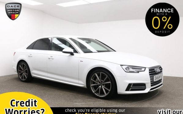 Used 2016 WHITE AUDI A4 Saloon 2.0 TDI S LINE 4d 188 BHP (reg. 2016-09-29) for sale in Manchester
