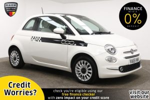 Used 2016 WHITE FIAT 500 Hatchback 1.2 LOUNGE DUALOGIC 3d AUTO 69 BHP (reg. 2016-01-12) for sale in Manchester
