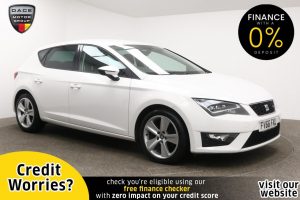 Used 2016 WHITE SEAT LEON Hatchback 2.0 TDI FR TECHNOLOGY DSG 5d AUTO 150 BHP (reg. 2016-11-25) for sale in Manchester