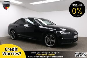 Used 2017 BLACK AUDI A4 Saloon 3.0 TDI BLACK EDITION 4d AUTO 215 BHP (reg. 2017-09-18) for sale in Manchester