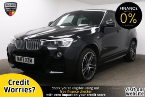 Used 2017 BLACK BMW X4 Coupe 3.0 XDRIVE35D M SPORT 4d AUTO 309 BHP (reg. 2017-06-05) for sale in Manchester