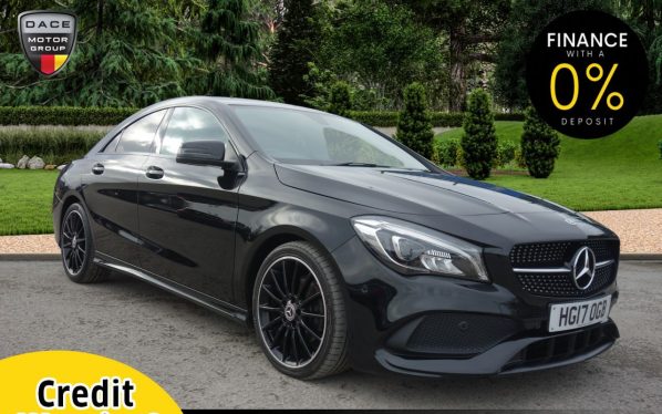 Used 2017 BLACK MERCEDES-BENZ CLA Coupe 1.6 CLA 180 AMG LINE 4d 121 BHP (reg. 2017-06-07) for sale in Stockport