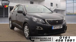 Used 2017 BLACK PEUGEOT 3008 Hatchback 1.2 PURETECH S/S ACTIVE 5d AUTO 130 BHP (reg. 2017-06-20) for sale in Wilmslow