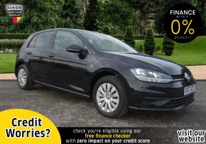 Used 2017 BLACK VOLKSWAGEN GOLF Hatchback 1.4 S TSI BLUEMOTION TECHNOLOGY 5d 124 BHP (reg. 2017-04-05) for sale in Stockport