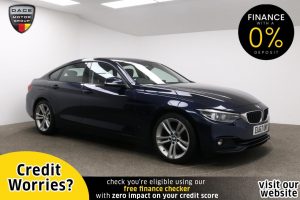 Used 2017 BLUE BMW 4 SERIES Coupe 2.0 420I SPORT GRAN COUPE 4d AUTO 181 BHP (reg. 2017-09-01) for sale in Manchester