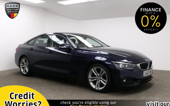Used 2017 BLUE BMW 4 SERIES Coupe 2.0 420I SPORT GRAN COUPE 4d AUTO 181 BHP (reg. 2017-09-01) for sale in Manchester
