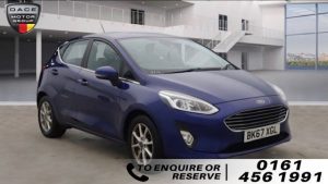Used 2017 BLUE FORD FIESTA Hatchback 1.0 ZETEC 5d AUTO 99 BHP (reg. 2017-09-27) for sale in Wilmslow