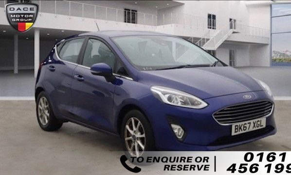 Used 2017 BLUE FORD FIESTA Hatchback 1.0 ZETEC 5d AUTO 99 BHP (reg. 2017-09-27) for sale in Wilmslow