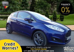 Used 2017 BLUE FORD FIESTA Hatchback 1.2 ZETEC 3d 81 BHP (reg. 2017-03-28) for sale in Stockport