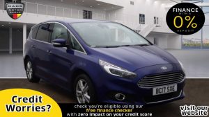 Used 2017 BLUE FORD S-MAX MPV 2.0 TITANIUM TDCI 5d AUTO 148 BHP (reg. 2017-07-27) for sale in Manchester