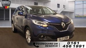 Used 2017 BLUE RENAULT KADJAR Hatchback 1.2 DYNAMIQUE NAV TCE 5d 130 BHP (reg. 2017-06-30) for sale in Wilmslow