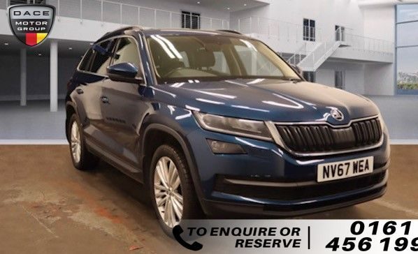 Used 2017 BLUE SKODA KODIAQ 7 Seater 2.0 SE L TDI SCR DSG 5d AUTO 188 BHP (reg. 2017-11-29) for sale in Wilmslow