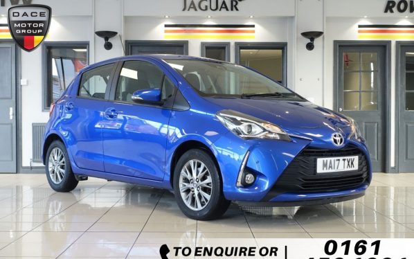 Used 2017 BLUE TOYOTA YARIS Hatchback 1.5 VVT-I ICON TECH 5d 110 BHP (reg. 2017-06-30) for sale in Wilmslow