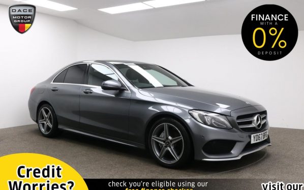 Used 2017 GREY MERCEDES-BENZ C-CLASS Saloon 2.1 C220 D AMG LINE 4d 170 BHP (reg. 2017-09-01) for sale in Manchester