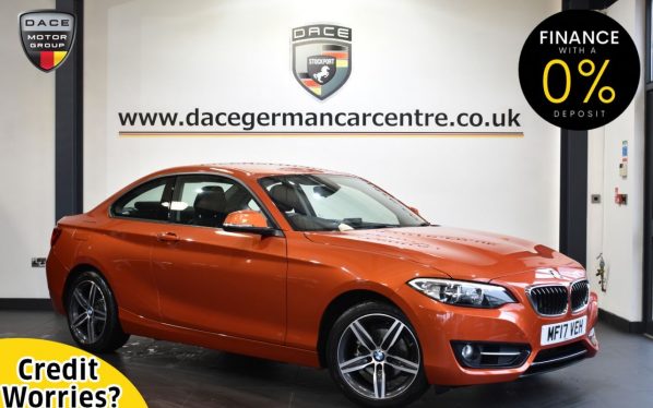 Used 2017 ORANGE BMW 2 SERIES Coupe 1.5 218I SPORT 2DR AUTO 134 BHP (reg. 2017-03-15) for sale in Altrincham