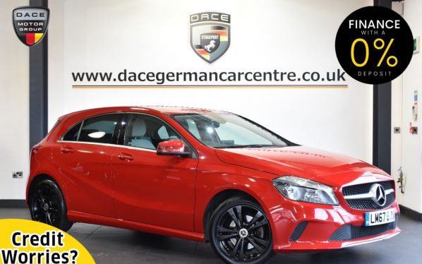 Used 2017 RED MERCEDES-BENZ A-CLASS Hatchback 1.6 A 160 SPORT 5DR AUTO 102 BHP (reg. 2017-10-31) for sale in Altrincham