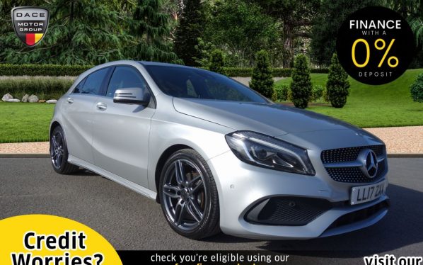 Used 2017 SILVER MERCEDES-BENZ A-CLASS Hatchback 2.1 A 200 D AMG LINE PREMIUM 5d 134 BHP (reg. 2017-06-09) for sale in Stockport