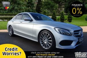 Used 2017 SILVER MERCEDES-BENZ C-CLASS Saloon 2.0 C200 AMG LINE 4d AUTO 184 BHP (reg. 2017-01-30) for sale in Stockport