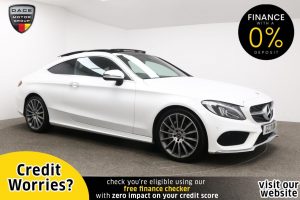 Used 2017 WHITE MERCEDES-BENZ C-CLASS Coupe 2.1 C 220 D AMG LINE PREMIUM 2d AUTO 168 BHP (reg. 2017-07-07) for sale in Manchester