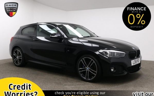 Used 2018 BLACK BMW 1 SERIES Hatchback 2.0 120D M SPORT SHADOW EDITION 3d 188 BHP (reg. 2018-06-21) for sale in Manchester