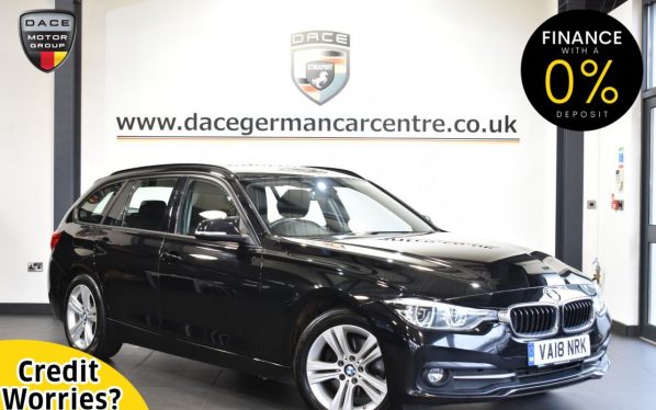 Used 2018 BLACK BMW 3 SERIES Estate 2.0 320D SPORT TOURING 5d 188 BHP (reg. 2018-07-26) for sale in Altrincham