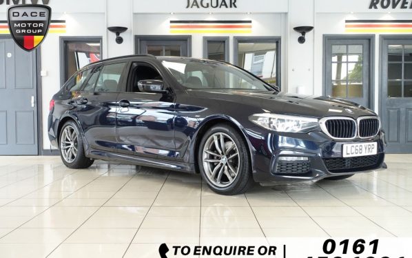 Used 2018 BLACK BMW 5 SERIES Estate 2.0 520D M SPORT TOURING 5d AUTO 188 BHP (reg. 2018-12-19) for sale in Wilmslow