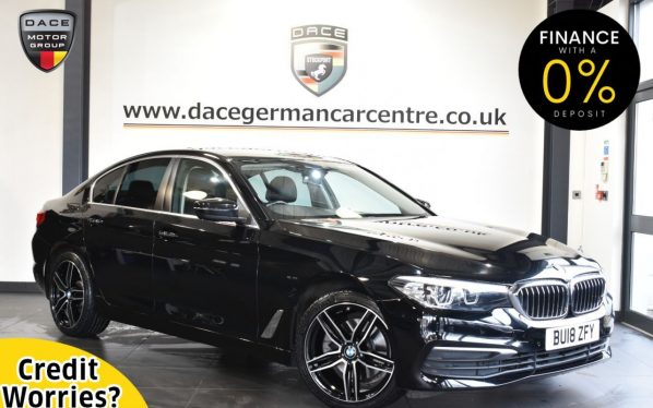 Used 2018 BLACK BMW 5 SERIES Saloon 2.0 520D SE 4DR AUTO 188 BHP (reg. 2018-06-29) for sale in Altrincham