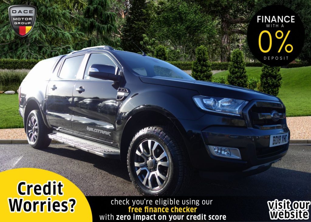 Used 2018 BLACK FORD RANGER PICK UP 3.2 WILDTRAK 4X4 DCB TDCI 4d AUTO 197 BHP (reg. 2018-05-30) for sale in Stockport