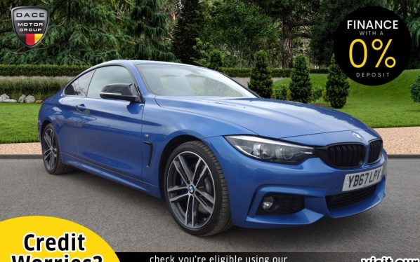 Used 2018 BLUE BMW 4 SERIES Coupe 3.0 430D M SPORT 2d AUTO 255 BHP (reg. 2018-01-11) for sale in Stockport