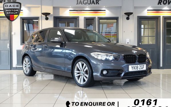 Used 2018 GREY BMW 1 SERIES Hatchback 1.5 118I SPORT 5d AUTO 134 BHP (reg. 2018-03-09) for sale in Wilmslow