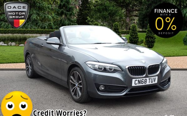 Used 2018 GREY BMW 2 SERIES Convertible 2.0 218D SPORT 2d 148 BHP (reg. 2018-11-22) for sale in Stockport