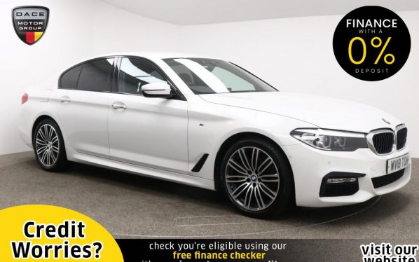 Used 2018 WHITE BMW 5 SERIES Saloon 2.0 520D XDRIVE M SPORT 4d AUTO 188 BHP (reg. 2018-03-15) for sale in Manchester