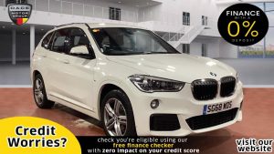Used 2018 WHITE BMW X1 Estate 2.0 SDRIVE18D M SPORT 5d 148 BHP (reg. 2018-09-13) for sale in Manchester