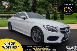 Used 2018 WHITE MERCEDES-BENZ C-CLASS Coupe 2.1 C 250 D AMG LINE PREMIUM PLUS 2d 201 BHP (reg. 2018-01-23) for sale in Stockport