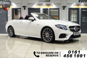 Used 2018 WHITE MERCEDES-BENZ E-CLASS Convertible 2.0 E 220 D AMG LINE PREMIUM 2d 192 BHP (reg. 2018-03-02) for sale in Wilmslow