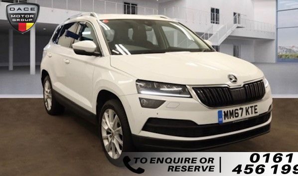 Used 2018 WHITE SKODA KAROQ Estate 1.5 SE L TSI 5d 148 BHP (reg. 2018-01-08) for sale in Wilmslow