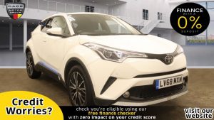 Used 2018 WHITE TOYOTA CHR Hatchback 1.2 EXCEL AWD 5d AUTO 114 BHP (reg. 2018-11-21) for sale in Manchester
