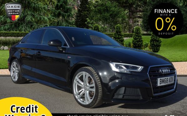 Used 2019 BLACK AUDI A3 Saloon 1.6 TDI 30 S LINE 4d 114 BHP (reg. 2019-02-25) for sale in Stockport