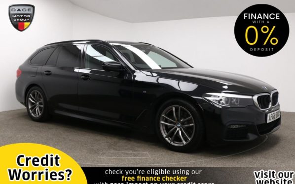 Used 2019 BLACK BMW 5 SERIES Estate 2.0 520D M SPORT TOURING 5d AUTO 188 BHP (reg. 2019-02-28) for sale in Manchester