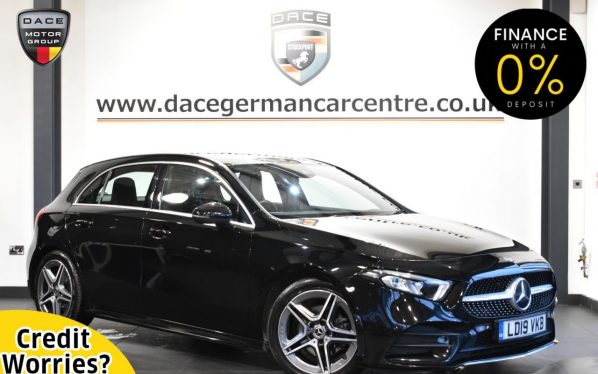 Used 2019 BLACK MERCEDES-BENZ A-CLASS Hatchback 1.3 A 200 AMG LINE 5DR AUTO 161 BHP (reg. 2019-03-27) for sale in Altrincham